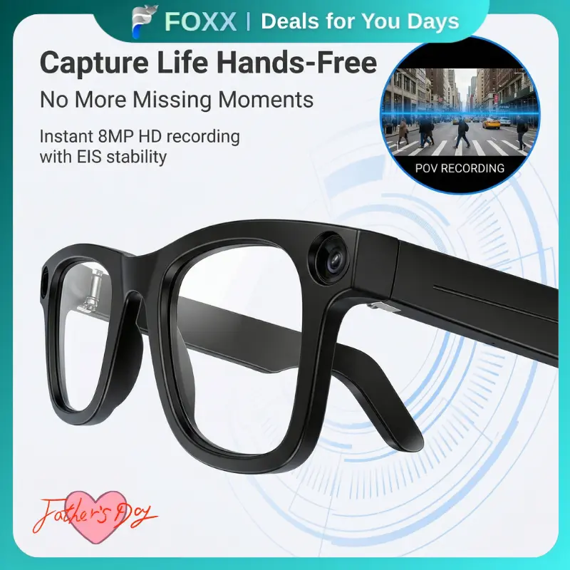 The #1 Choice for 99% of Users: Ivision6 AI Smart Glasses — Featuring an 8MP HD Camera, OpenAI Intelligent Recognition, 1080P Stabilized Video Recording, and Smart Wearable Technology.