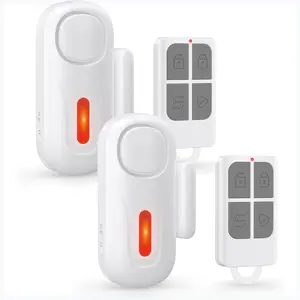 Door Alarms for Kids Safety, Door Alarms When Opened with Remote, Door Bells Chimes, Dementia, Sliding Glass Door, Wireless Sensor for Home Security (2 Pack, White)