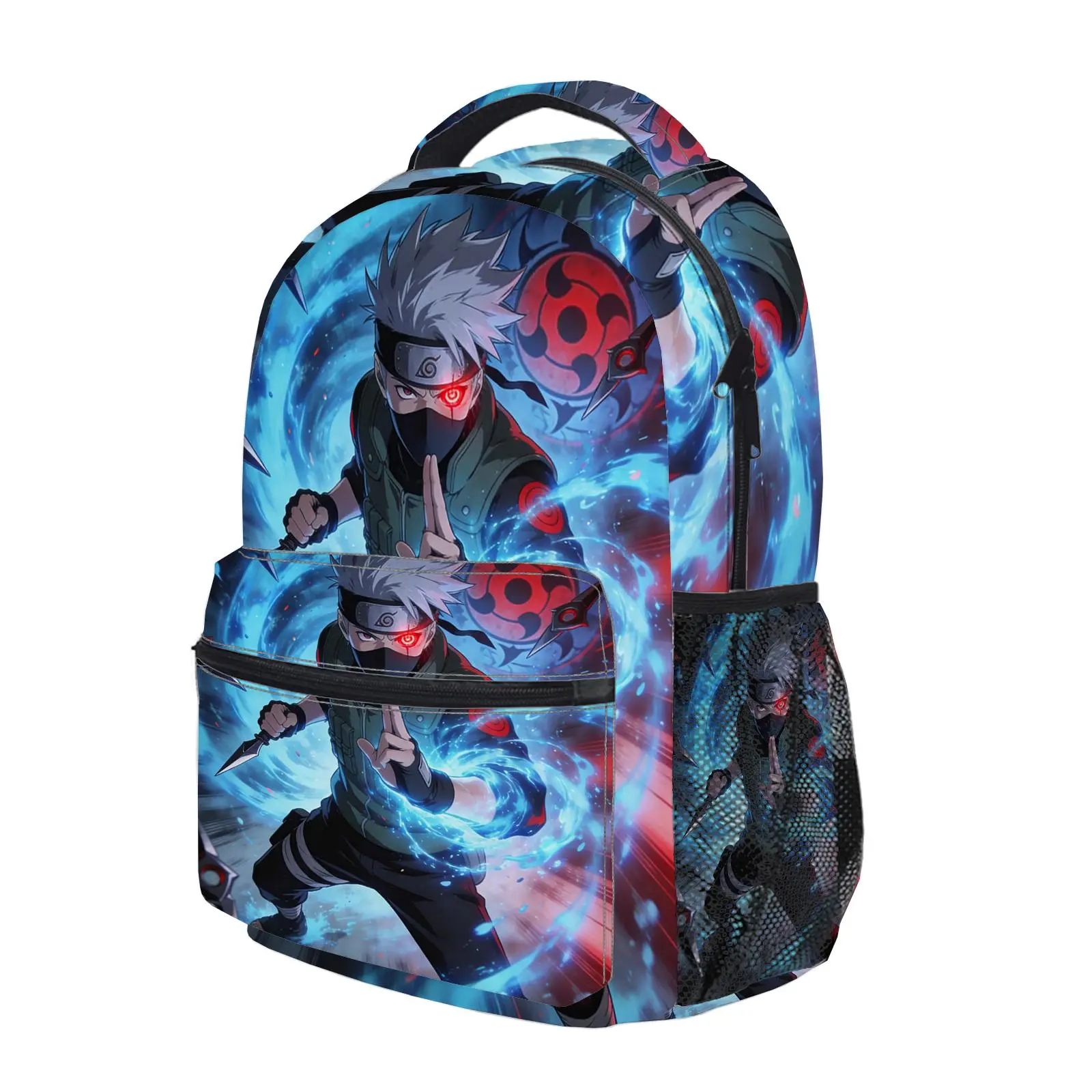 Kakashi Y2K Fashion School Backpack for Teen Girls, Cute Cartoon Aesthetic Student Bookbag with Padded Shoulder Straps, Large Capacity Casual Daypack and Travel Bag for Kids L-74
