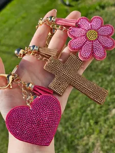 Fashion keychain with crystals