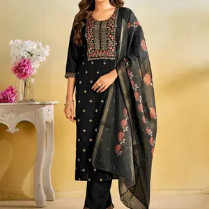 Plus Size Rayon Kurta Salwar Set