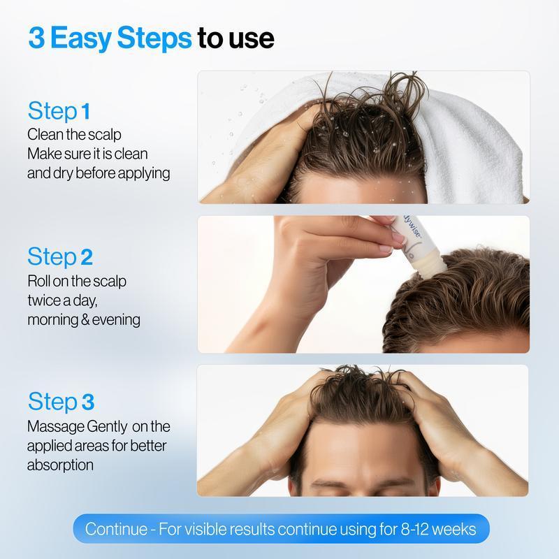 2 PCS Be Bodywise Advanced Hair Density Roll-On Serum 25 ml | 5% Saw Palmetto, 3% Rosemary, 1% Caffeine Herbasome & 3% Fenugreek