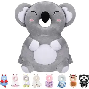 Cute Animal Motif Baby Head Protector Backpack - Soft Polyester Toddler Safety Harness with Koala Toy Helmet, Essential Baby Safety Accessory for 0.5-2 Years Old Crawling & Walking Infants