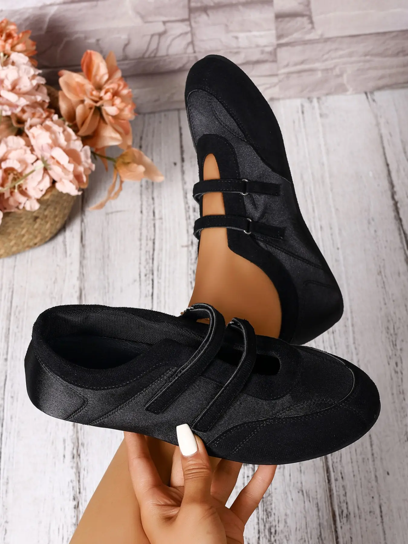 Women's Training Shoes Trainer Spring New Casual Flat Low Heel Low Cut Ankle Velcro Closure, Comfortable Walking Trainers Footwear for Daily Wear