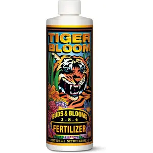Tiger Bloom Liquid Fertilizer Concentrate - Fast Acting Formula for Vicious Growth with Phosphorus - Encourages Fruit, Flower & Bud Development, NPK 2-8-4 (Pint)