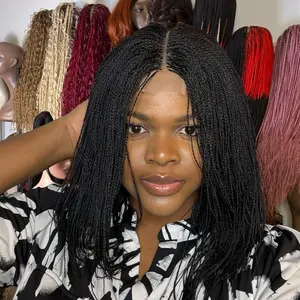 12 inches Tiny twist made with a 2x6 closure and Synthetic extension