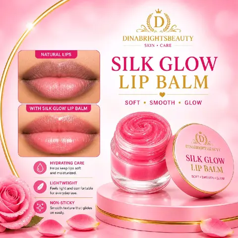 SILK GLOW BRIGHTENING LIP BALM – MOISTURIZING CARE FOR DARK, DRY & DULL LIPS .