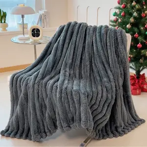 New High-Quality Multi-Color King Size, Soft Warm Retro Style, 8 Colors Available, Perfect for Office Home Car Nap Christmas Gift, Soft Cozy Blanket