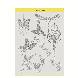 1 Roll Tattoo Transfer Paper with Pre-Printed Designs, Ideal for Creating Custom Tattoos, Easy to Use and Apply