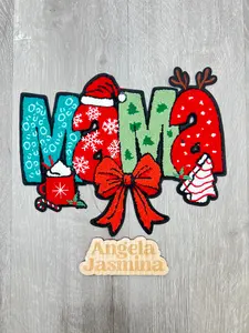 Mama Christmas Chenille Patch