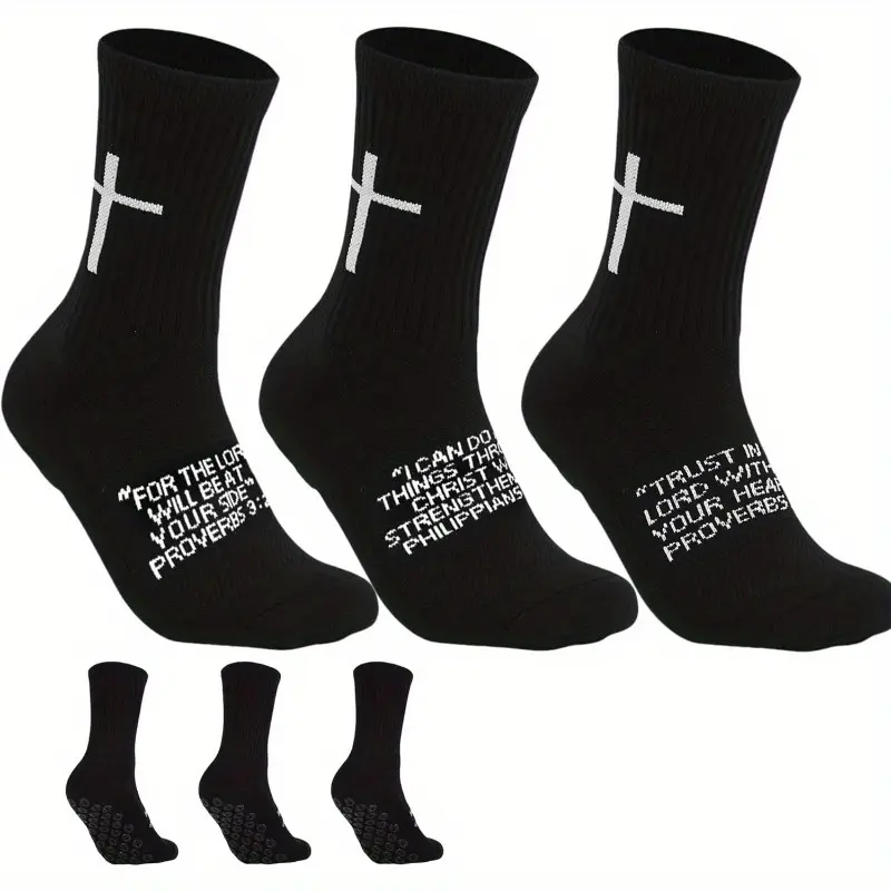 Women's 5 Pairs New Cross-Clip Grip Socks, Comfortable Non-Slip Socks for Soccer, Basketball, Christian Use, Socks For Women, Grip Socks For Soccer