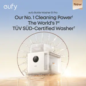 eufy Bottle Washer S1 Pro & Bottle Washer S1,  Built-in Water Softener, All-in-One 3D HydroBlast Washer, 212°F Steam Sterilizer & Thoroughly Fast Dryer, Largest 10-Bottle Capacity, Smart App Control, Hands-Free.