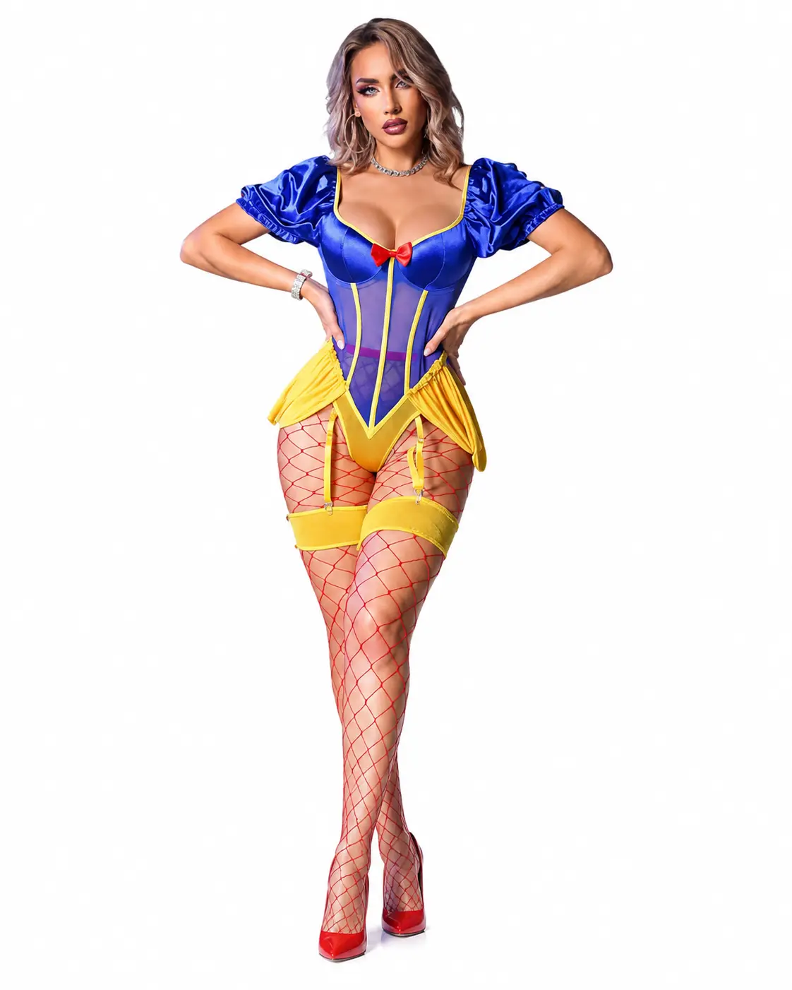 Women's Fairytale Princess Cosplay Lingerie Set, Anime Roleplay Costume with Headband, Playful Bedroom Wear