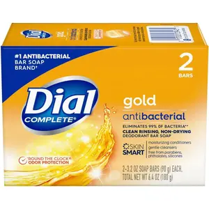 Dial Gold Antibacterial Deodorant Soap, 2 Pack, Total Net Wt 6.4 oz