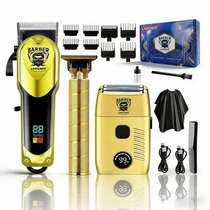 Largner Barber Shop Professional Wireless Hair Trimmer Set, LED Battery Display, Salon-Quality Grooming Tool, Cordless Design