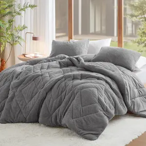 Comforter Set Reversible Feather-Soft Plush Comforters, All Season Diamond Quilted Microfiber Comforters Bedding Set, Kyla