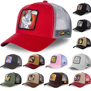 Bunny Cartoon Embroidered Baseball Cap for Unisex with Adjustable Snapback and Mesh Sunscreen Trucker Hat