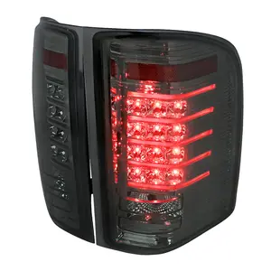2007-2014 Chevrolet Silverado 1500 2500HD 3500HD LED Tail Lights (Chrome Housing/Smoked Lens)