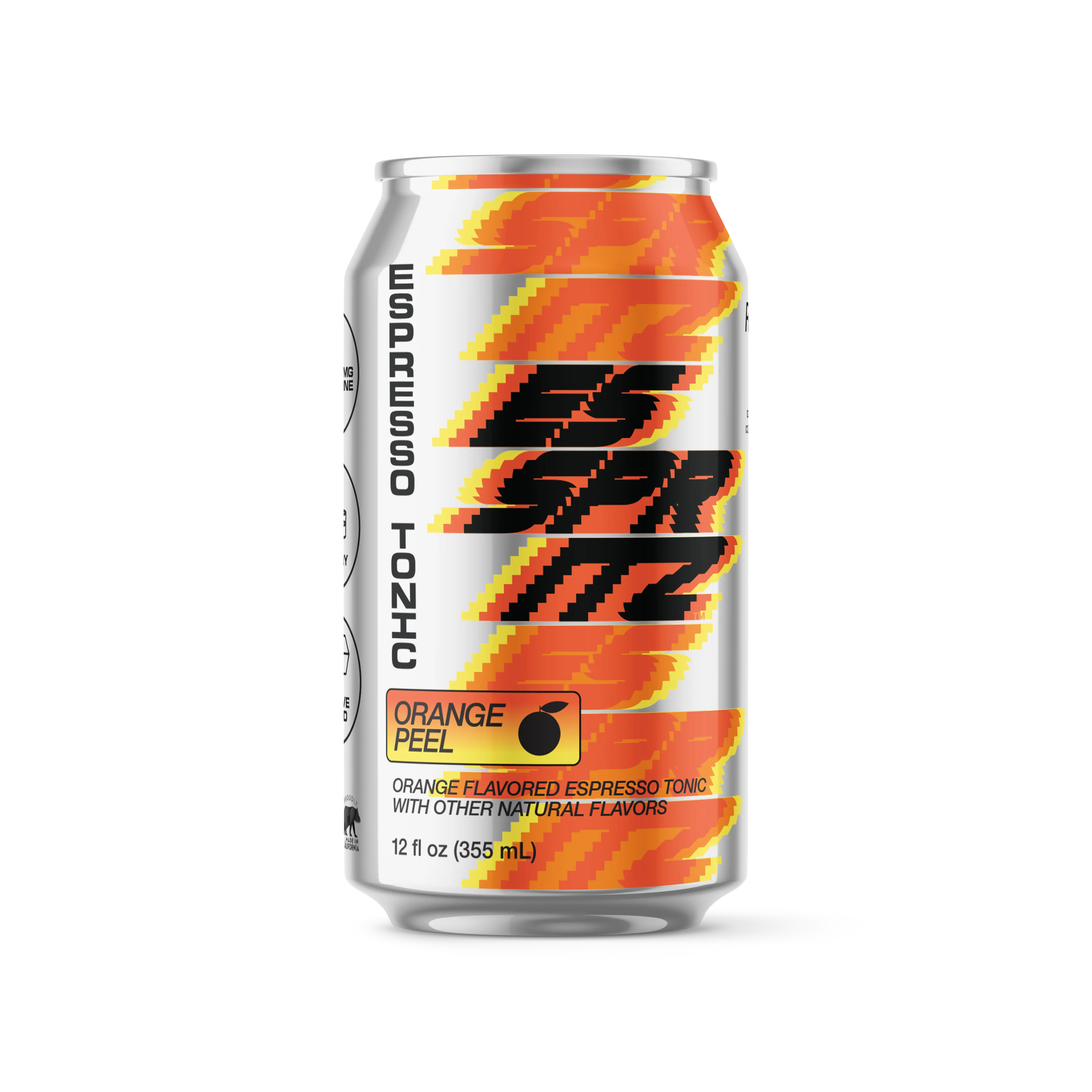Orange Peel Tonic Water & Brewed Espresso Caffeinated Coffee Drink, 12-Pack with Bright Citrus Hit