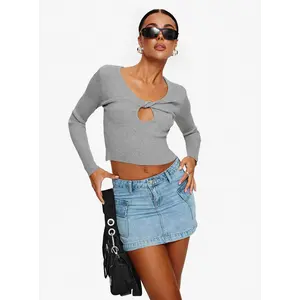 Zakai Cargo Denim Mini Skirt Ice Blue