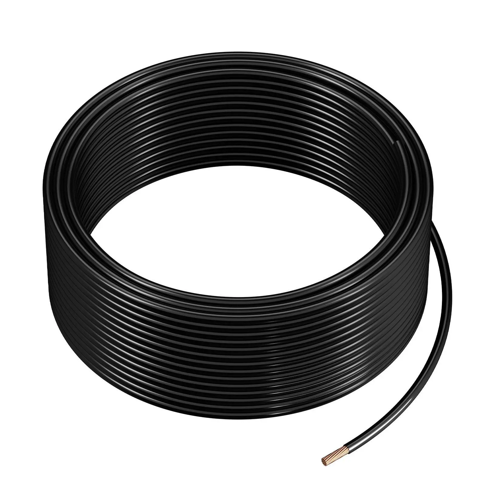 VEVOR 12 AWG THHN Black Copper Building Wire, 19-Stranded Nylon Jacket, 100 ft 600V, Color-Coded Options, Easy to Cut, Efficient Power Transmission, for Home Renovations & Commercial Builds, -13°F to 194°F, 230V-460V Cold Storage Lighting Compatibility