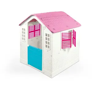 DOLU Pink Cottage Playhouse, Indoor/Outdoor Toy House Set for Kids Age 2+ Years