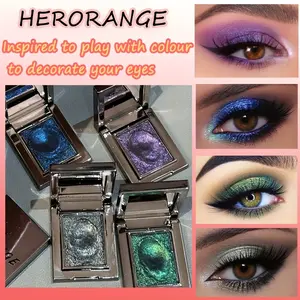 HERORANGE 4-Piece Limited Edition Luxury Single Eyeshadow Shimmer Metallic Matte Highly Pigmented Creamy Waterproof No-Fallout Beginner-Friendly Makeup ！