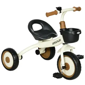 Adjustable Tricycle with Bell & Basket, EVA Wheels for Ages 2-5, 55 lbs Capacity for Outdoor Riding and Light Hauling