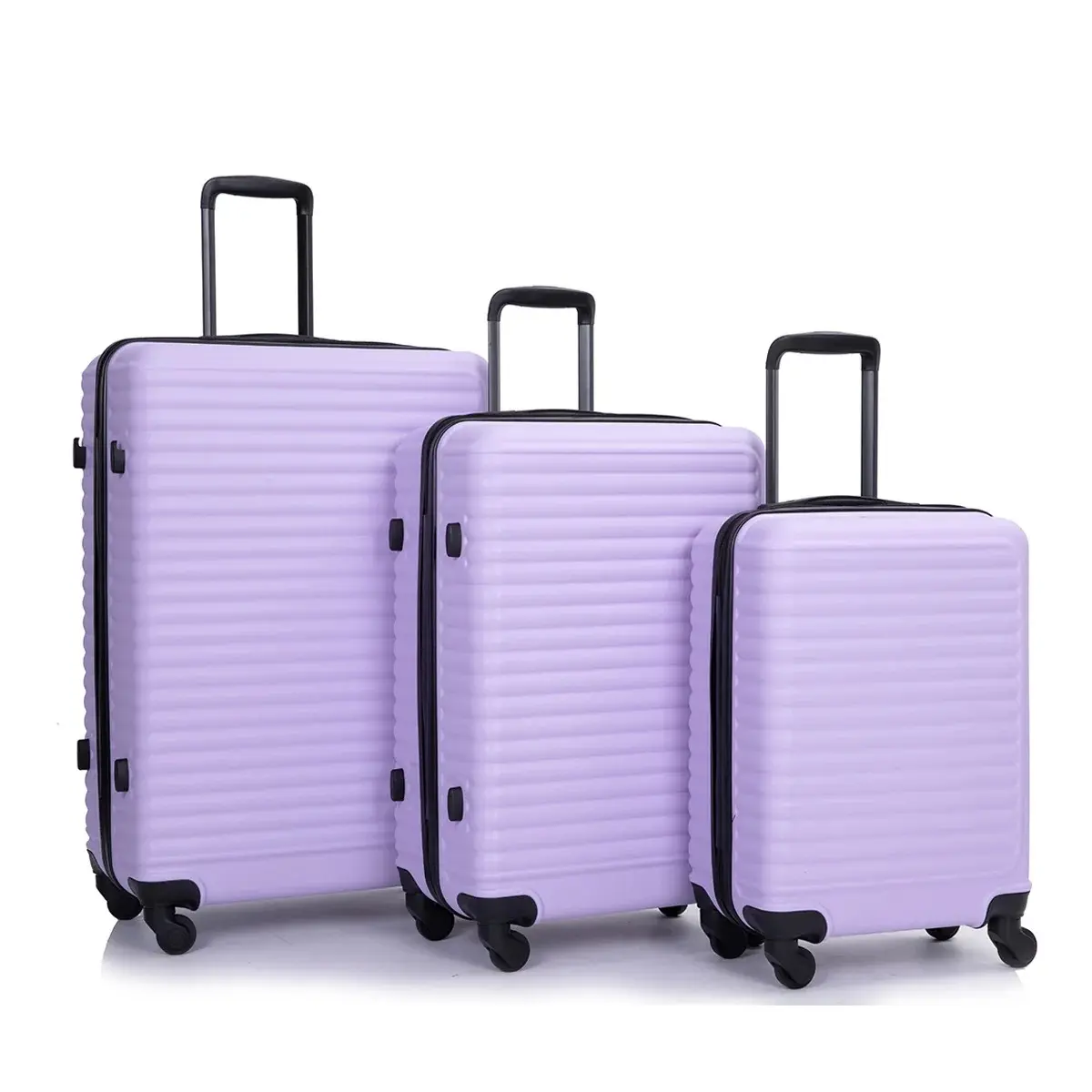 3 Piece Luggage Sets - Hardside Carry On, PP Case with Two Hooks, Spinner Wheels, TSA Lock, Lightweight & Durable, Airline Approved (20”24”28”)