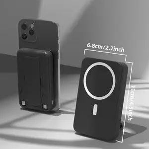 Magnetic wireless portable charger with a foldable 10000mAh battery pack, includes a USB-C data cable, 15W/22W PD fast charging, compatible with iPhone 16/15/14/13/Pro/Mini/Pro Max. A perfect Christmas gift.