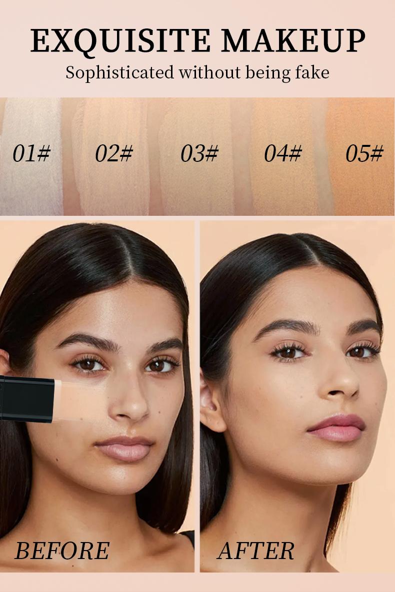 O'CHEAL Long-Wear Contour Stick Concealer & Foundation, 15g Multi-Purpose Balm Makeup for All Skin Types, Longwear Concealer