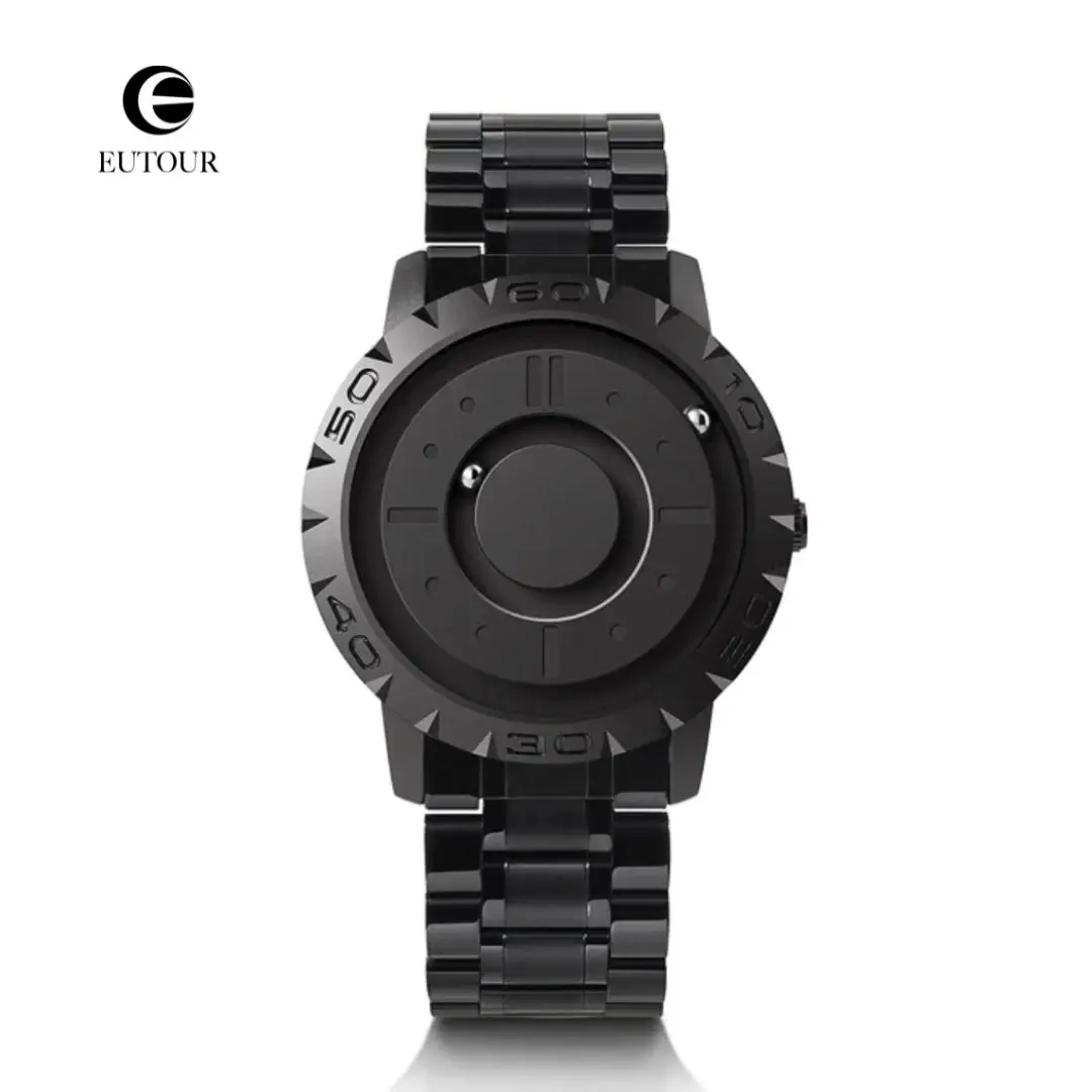 EUTOUR Nebula 0900 Magnetic Stainless Steel Men's Watch with Hour and Minute Spheres