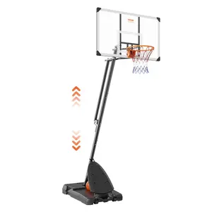 VEVOR Basketball Hoop, Various specifications, Adjustable Height Portable Backboard System, Basketball Hoop & Goal, Basketball Set with Wheels, Stand, and Fillable Base, for Outdoor/Indoor