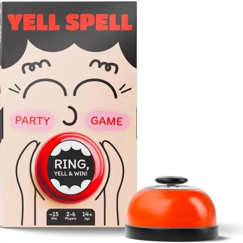 Yell Spell: Race to Ring the Bell in Epic Word Challenge – Letter & Card Game for Parties or Game Nights (2-6 Players)