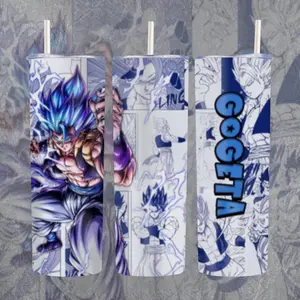 [Dragon Ball Z] G0geta Super Saiyan Blue Fusion Warrior 20oz & 40oz Tumbler With Handle – Anime Gaming Stainless Steel Cup, Insulated Iced Coffee Mug, Aesthetic Design, Trendy Drinkware, Daily Use, Gift Idea, Fan Favorite, Gift For Otaku & Anime Fans