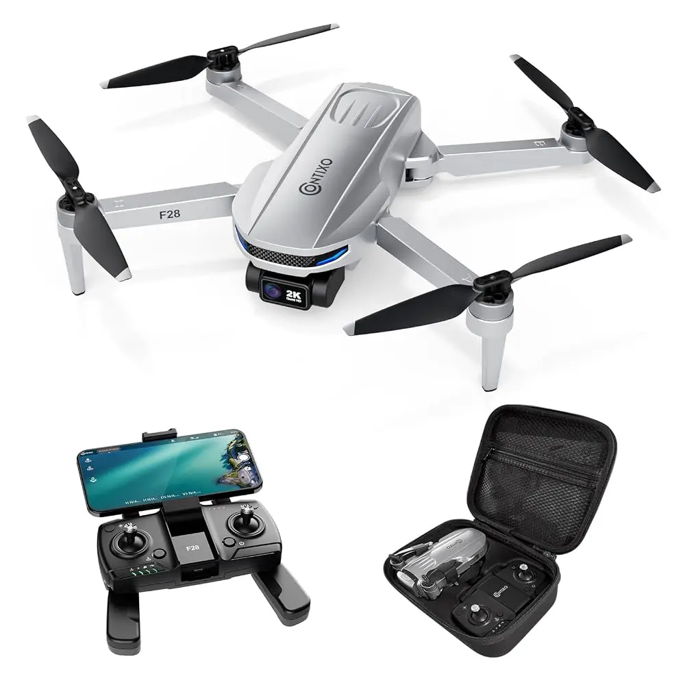 Contixo F28A Foldable GPS Drone with 2K Camera & Brushless Motors for Adults