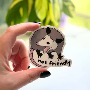 Not Friendly Opossum Sticker