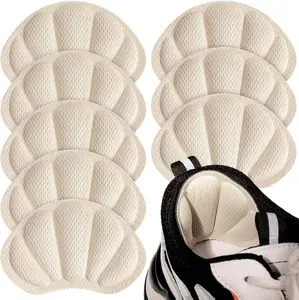 8Pcs Heel Cushion Inserts for Back of Shoes, Mesh Pads for Shoes Too Big, Self-Adhesive & Reusable Guards Liners for Women Men, White