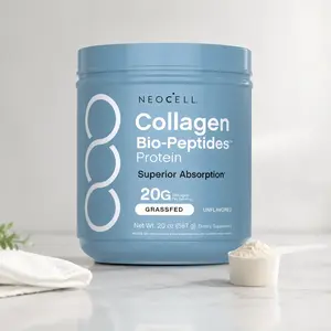 NeoCell Multi Collagen Bio-Peptides Powder - 22oz - With Hyaluronic Acid and Vitamin C - 10 Types of Collagen
