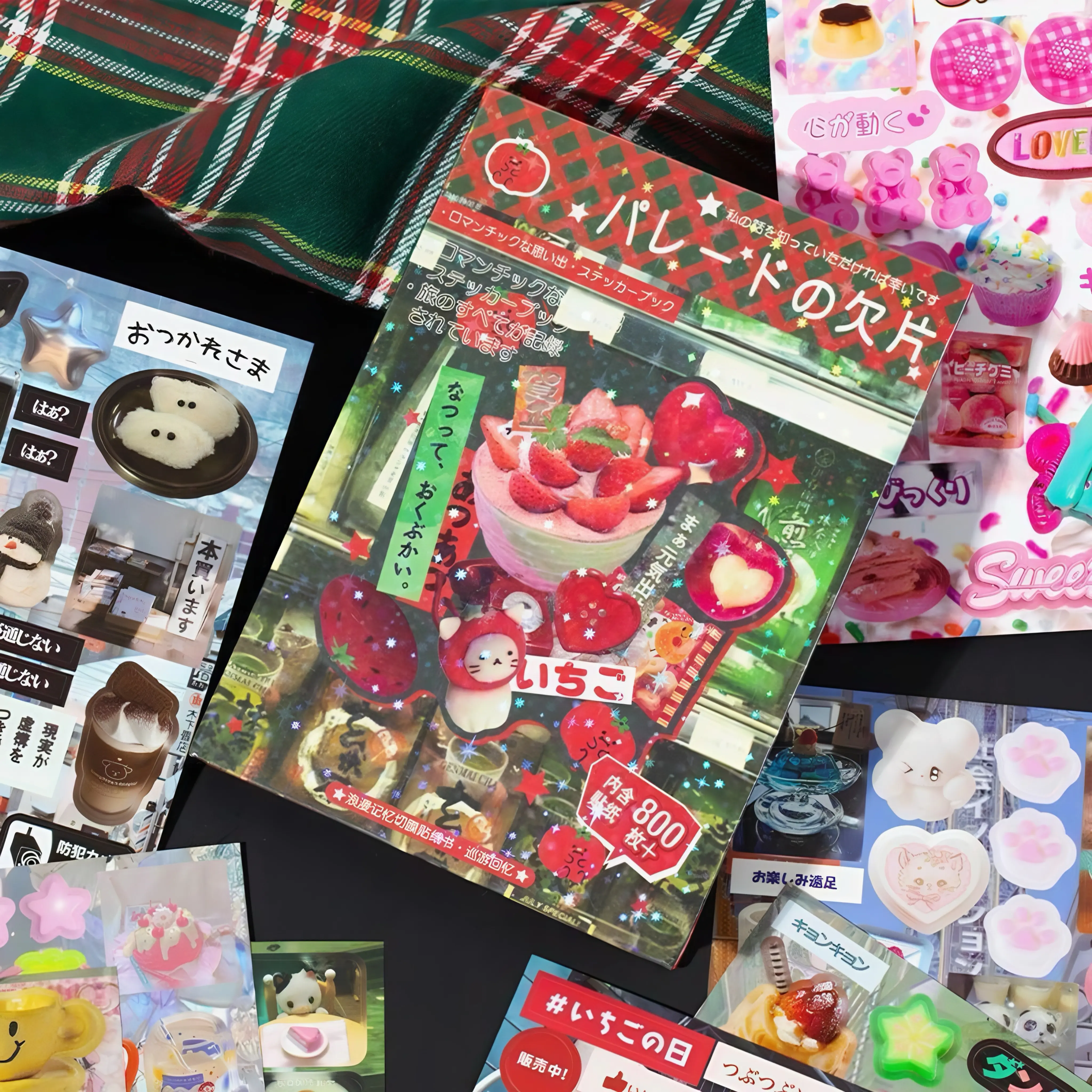 45-Page Vintage Japanese Sticker Book with 800+ Elements for Journaling Collage DIY Decor & Kids' Gifts Perfect for All Ages journal scrapbook kawaii