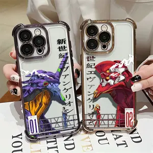 Plating Phone Case For Anime E-Evangelions Phone Case For iPhone 17 16 15 14 13 12 11   - The Fashionable Design Phone Case Best New Year Gift For Fans!