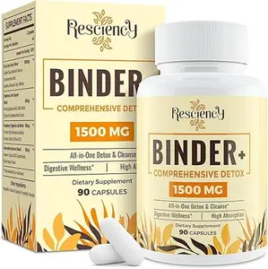 1500 MG Detox Binder Supplement – Activated Charcoal, Zeolite, Bentonite Clay – Liver & Gut Detox Cleanse, Toxin Flush, Digestive, Max Absorption, 90 Vegan Capsules - HOT NEW !!!