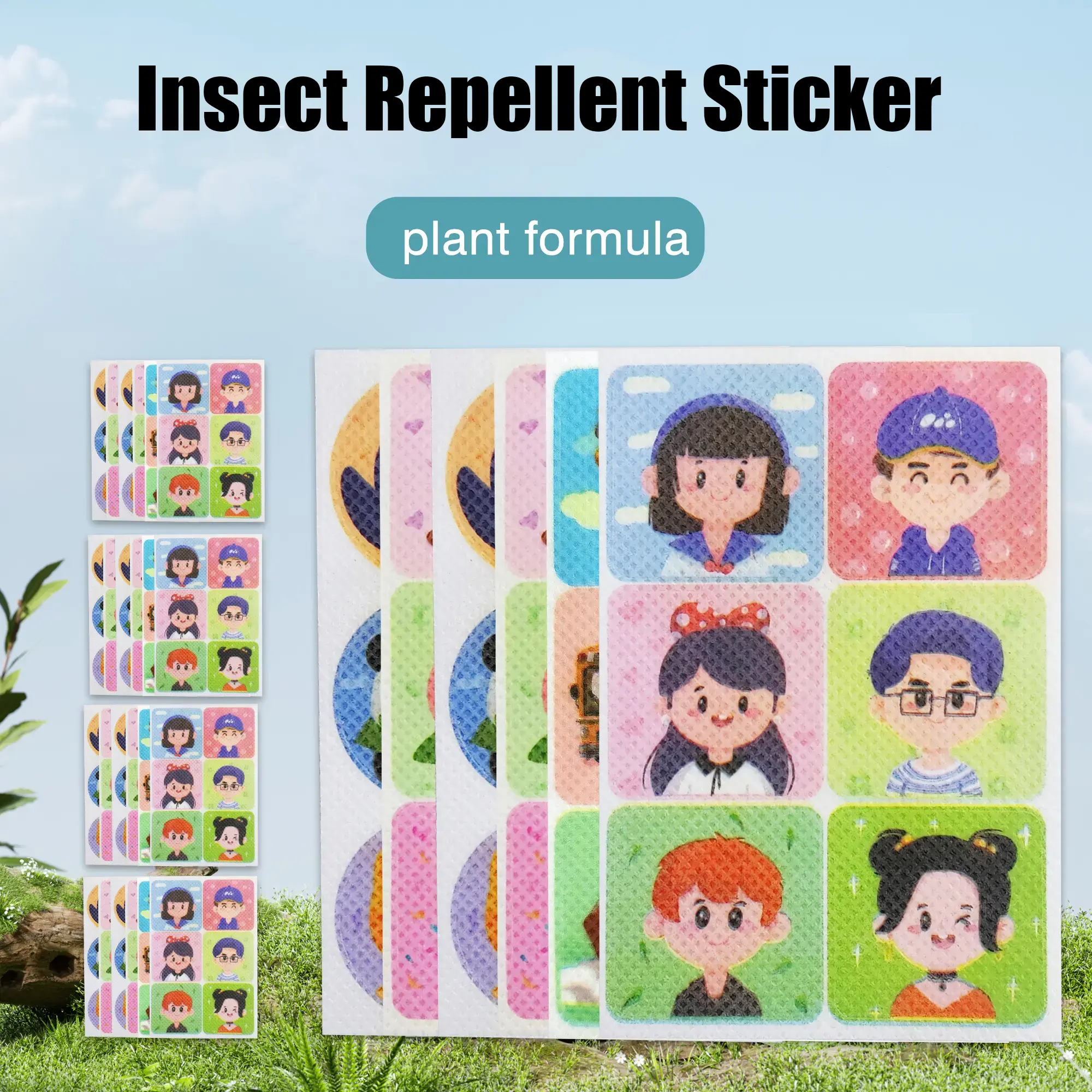 Animal Insect Repellent Sticker,Cute Animal Design,Sticks to Clothes,Backpacks,Chairs,Preserves Effectiveness When Sealed.