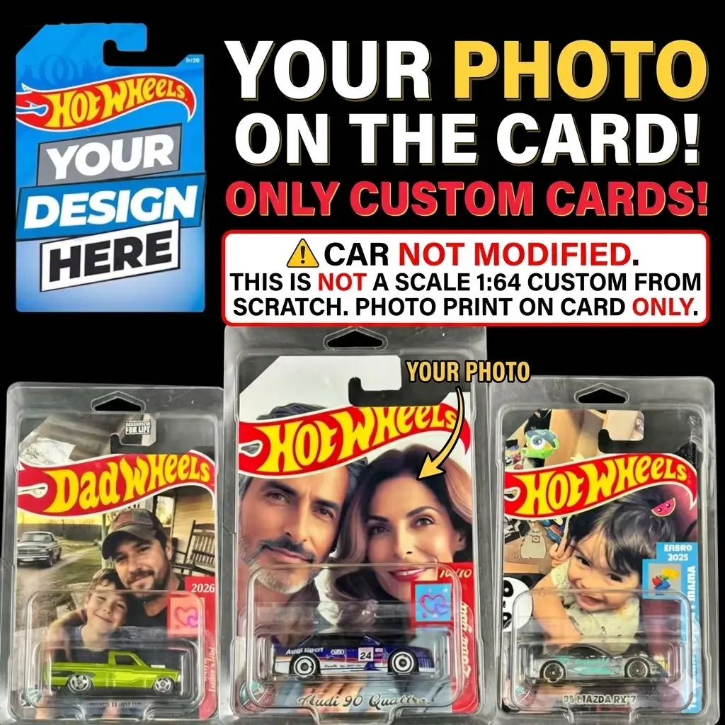 Custom Made CARD for Diecast 1:64 + Protector Case Hot wheels for any occasion Custom Made CARD for Diecast 1:64 + Protector Case Hot wheels for any occasion