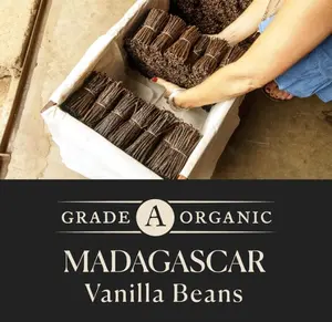 10 Organic Madagascar Whole Vanilla Beans, Grade A Pods, Premium Vanilla Beans for Making Extract & Baking - Cook’s