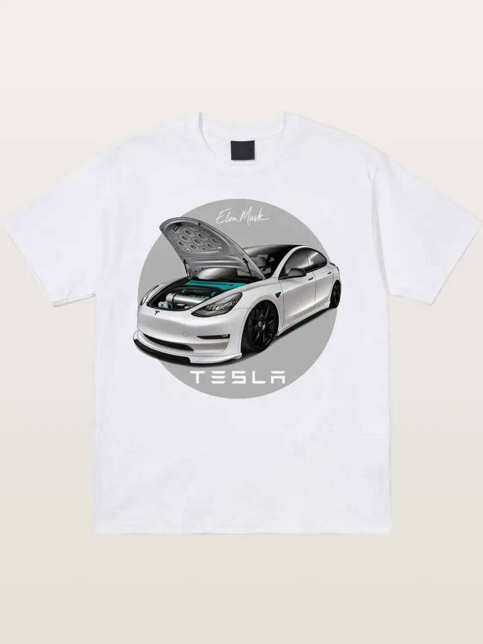Tesla Model 3 Elon Musk Art T-shirt Sweatshirt Hoodie, Car Enthusiast and Fans Gift