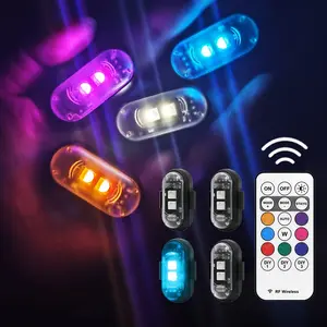 Remote Control Car Footwell Light, USB Rechargeable RGB LED Light, Waterproof Car Decorative Light, Car Interior Light, Suitable for Cars, Motorcycles, SUVs, Pickups, Home Party Disco Lighting, Decoration Lights Lamps, Happy Time Gathering