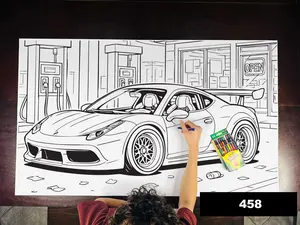 458 Table Size Coloring Sheet