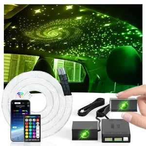 Split Starlight Headliner Kit - 600pcs 0.02in 3.3ft Fiber Optic RGBW Star Lights for Car with 2 Light Heads 16W Engine Easy to Hide,Flexible Wiring,APP/Remote Control for Car Roof Ceiling
