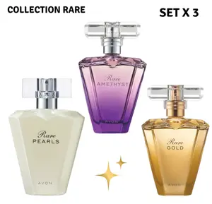 Rare Collection Perfume Set By Avon | Rare Pearls, Rare Amethyst & Rare Gold (3-Piece Set)
